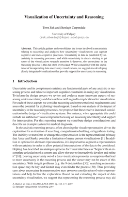 Visualization of Uncertainty and Reasoning