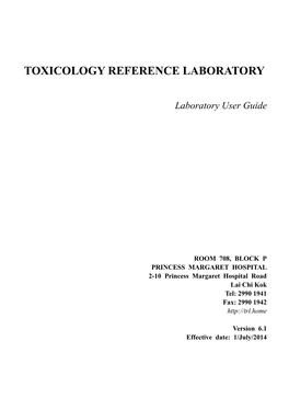 Toxicology Reference Laboratory