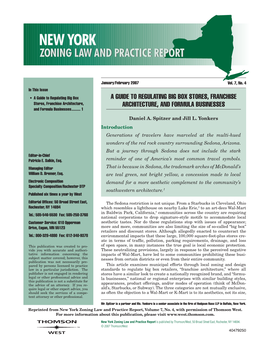 New York Zoning Law and Practice Report
