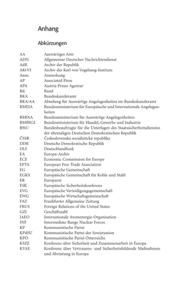 AA Auswärtiges Amt ADN Allgemeiner Deutscher Nachrichtendienst Adr Archiv Der Republik Akvvi Archiv Des Karl Von Vogelsang-Instituts Anm