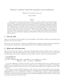 Pathview: Pathway Based Data Integration and Visualization