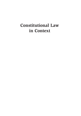 Constitutional Law in Context 00A Curtis 3E V1 Cx2 11/10/10 10:02 AM Page Ii