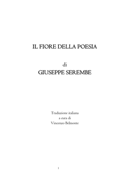 IL FIORE DELLA POESIA Di GIUSEPPE SEREMBE