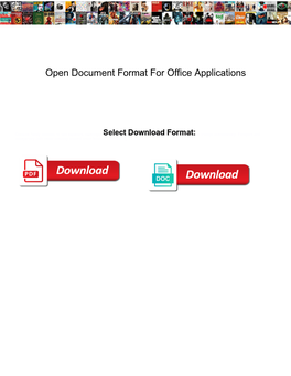 Open Document Format for Office Applications Think