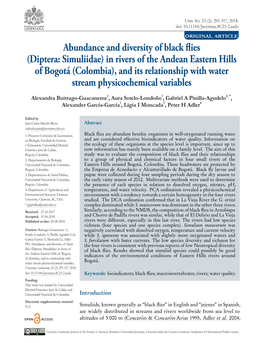 Abundance and Diversity of Black Flies