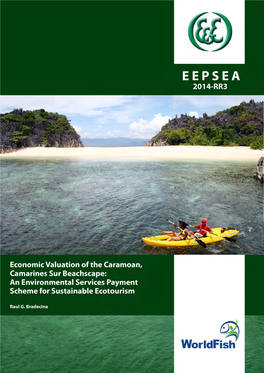 Economic Valuation of the Caramoan, Camarines Sur Beachscape: an Environmental Services Payment Scheme for Sustainable Ecotourism