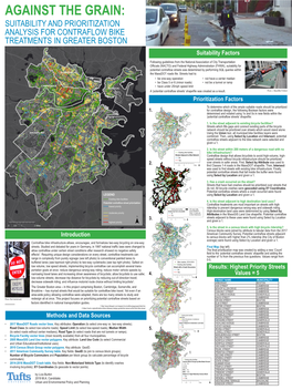 Suitability and Prioritization Analysis for Contraflow Bike Treatments In