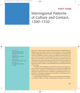 Interregional Patterns of Culture and Contact, 1200–1550