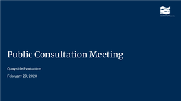 Public Consultation Meeting