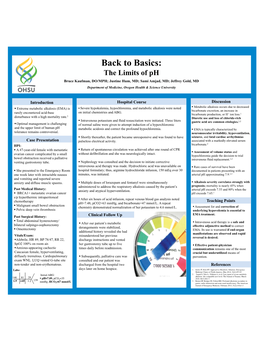 Basics: the Limits of Ph Bruce Kaufman, DO/MPH; Justine Hum, MD; Sami Amjad, MD; Jeffrey Gold, MD Department of Medicine, Oregon Health & Science University