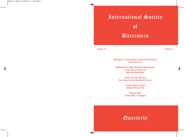 International Society of Barristers Quarterly