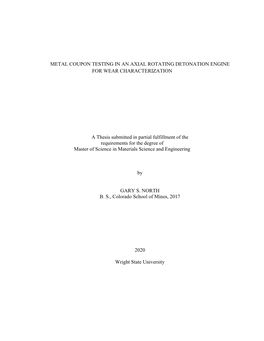 Metal Coupon Testing in an Axial Rotating Detonation Engine for Wear Characterization