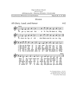 Palm Sunday (Hymns)