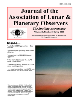 Journal of the Association of Lunar & Planetary Observers