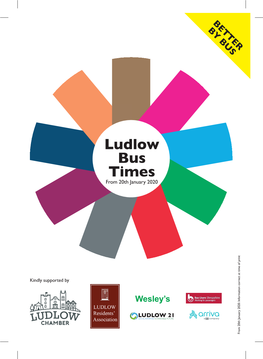 Ludlow Bus Times from 20Th January 2020