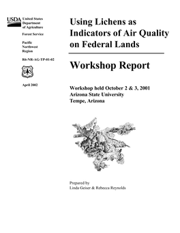 Using Lichens As Indicators of Air Quality on Federal