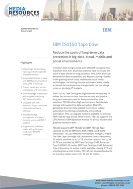 IBM TS1150 DATASHEET.Indd