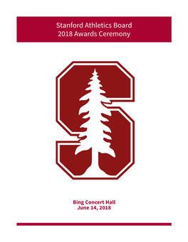 Stanford Athletics Board 2018 Awards Ceremony