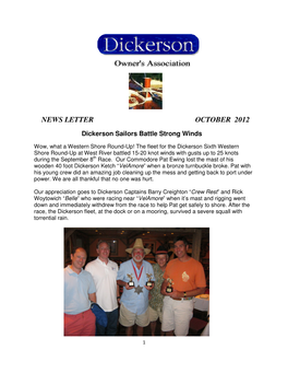 News Letter October 2012