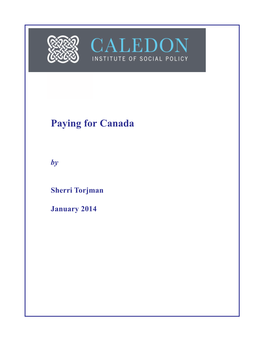 Paying for Canada