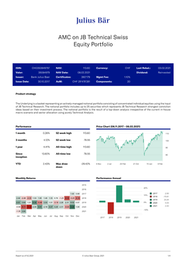 AMC on JB Technical Swiss Equity Portfolio