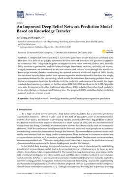 An Improved Deep Belief Network Prediction Model Based on Knowledge Transfer