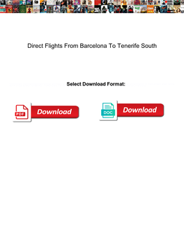 Direct Flights from Barcelona to Tenerife South