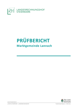 Prüfbericht Marktgemeinde Lannach