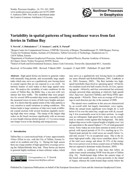 Variability in Spatial Patterns of Long Nonlinear Waves from Fast Ferries in Tallinn Bay