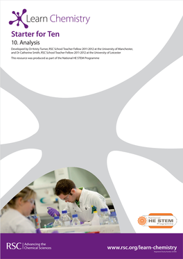 Learn Chemistry Starter for Ten 10