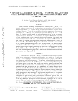 A Revised Calibration of the Mv-W (OI 7774) Relationship Using Hipparcos