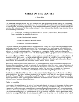 Netscape: CITIES of the LEVITES