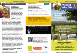 Walking with Offa 4 GETTING THERE: You Can Find Public Transport Options Walking Food, Drink and Throughout Shropshire At: 4 Accommodation