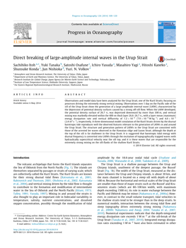 Direct Breaking of Large-Amplitude Internal Waves in the Urup Strait