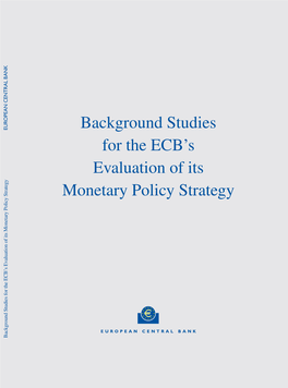 Background Studies for the ECB's Evaluation of Its Monetary Policy