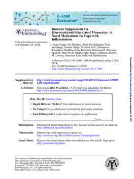 Inflammation Novel Mechanism to Cope