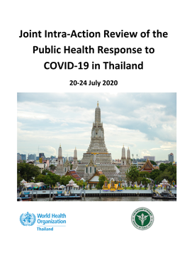 Joint Intra-Action Review of the Public Health Response to COVID-19 in Thailand 20-24 July 2020