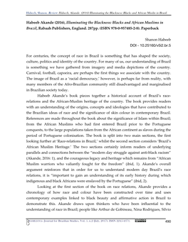 Habeeb Akande (2016), Illuminating the Blackness: Blacks and African Muslims in Brazil, Rabaah Publishers, England