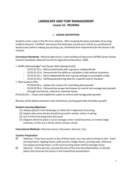 Pruning-Lesson Plan