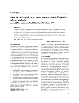 Heerfordt's Syndrome