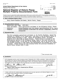 National Register of Historic Places " - 171291 Multiple Property Documentation Form NATIONAL