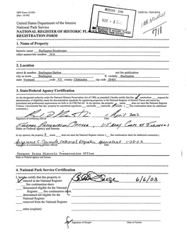 United States Department of the Interior National Park Service I Fcttfe/ST?D—•—-— I NATIONAL REGISTER of HISTORIC Plaaesuffla|^^^Pwces