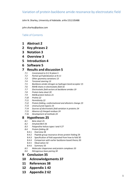 Variation of Protein Backbone Amide Resonance by Electrostatic Field 1