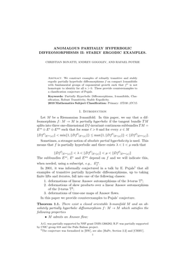 Anomalous Partially Hyperbolic Diffeomorphisms Ii: Stably Ergodic Examples