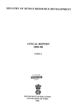 Ministry of Human Resource Development Annual Report