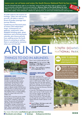 THINGS to DO in ARUNDEL Regular Buses from Brighton (In the There Is Also a Paved Café Patio Area
