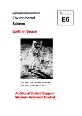 SC E6 Earth in Space Astronomy Reference Additional