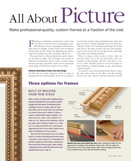 About Picture Framing Make Professional-Quality, Custom Frames at a Fraction of the Cost by ROBERT HAMON