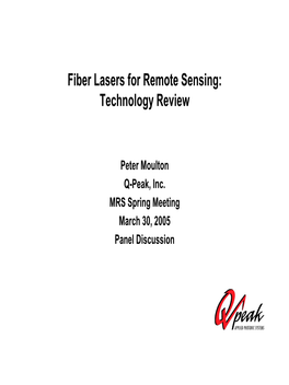 Diode Pump Lasers for Bulk and Fiber Lasers