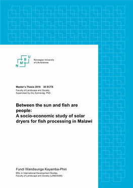 A Socio-Economic Study of Solar Dryers for Fish Processing in Malawi